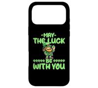 Funny Leprechaun Shamrock Clover May The Luck Be With You Case for iPhone 17 Pro Max