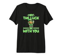 Funny Leprechaun Shamrock Clover May The Luck Be with You Premium T-Shirt