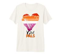 Funny Lesbian Saying Gal Pals Lesbian Flag Premium T-Shirt
