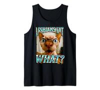 Funny Lesbians Eat What LGBT Sphynx Cat Pun Tank Top
