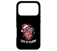 Funny Let It Flow Heart Anatomy Nurse Christmas Case for iPhone 17 Pro