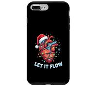 Funny Let It Flow Heart Anatomy Nurse Christmas Case for iPhone 7 Plus/8 Plus