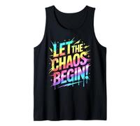 Funny LET THE Chaos Begin Sports Teacher Run On Snack Cool Tank Top