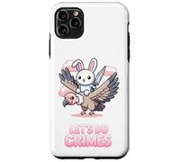 Funny Let's Do Crimes Bunny Vulture Sarcastic Humour Case for iPhone 11 Pro Max