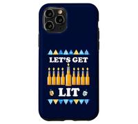 Funny Let's Get Lit Shirt Jewish Hanukkah Beer Lover Case for iPhone 11 Pro