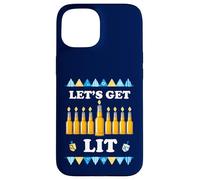 Funny Let's Get Lit Shirt Jewish Hanukkah Beer Lover Case for iPhone 15