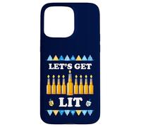 Funny Let's Get Lit Shirt Jewish Hanukkah Beer Lover Case for iPhone 15 Pro Max