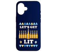 Funny Let's Get Lit Shirt Jewish Hanukkah Beer Lover Case for iPhone 16