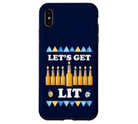 Funny Let's Get Lit Shirt Jewish Hanukkah Beer Lover Case for iPhone XS Max