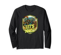 Funny Let's Joust Knight in Armour on Horseback Long Sleeve T-Shirt