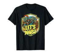 Funny Let's Joust Knight in Armour on Horseback T-Shirt