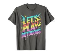 Funny Let's Play Outdoors Sports Teacher Cheer On Snack Fast T-Shirt