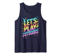 Funny Let's Play Outdoors Sports Teacher Cheer On Snack Fast Tank Top