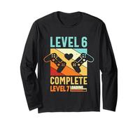 Funny Level 6 Complete - Celebrate 6th Wedding Anniversary Long Sleeve T-Shirt