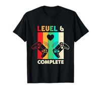 Funny Level 6 Complete Gamer 6 Years Wedding Anniversary T-Shirt