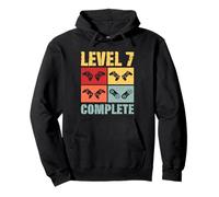 Funny Level 7 Complete Vintage Retro 7th Wedding Anniversary Pullover Hoodie