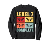 Funny Level 7 Complete Vintage Retro 7th Wedding Anniversary Sweatshirt
