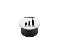 funny level of crazy duck chicken dog PopSockets Adhesive PopGrip
