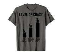 Funny Level of Crazy Duck Chicken Dog T-Shirt