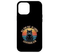 Funny Leviticus 3:16 Fat Cat Retro Saying Case for iPhone 12 Pro Max