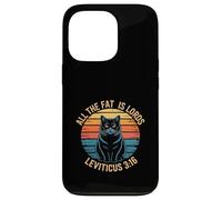 Funny Leviticus 3:16 Fat Cat Retro Saying Case for iPhone 13 Pro