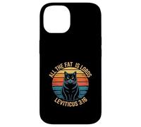 Funny Leviticus 3:16 Fat Cat Retro Saying Case for iPhone 14