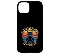 Funny Leviticus 3:16 Fat Cat Retro Saying Case for iPhone 15 Plus