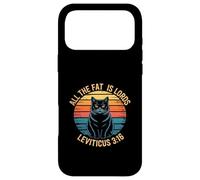 Funny Leviticus 3:16 Fat Cat Retro Saying Case for iPhone 17 Pro Max