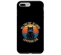 Funny Leviticus 3:16 Fat Cat Retro Saying Case for iPhone 7 Plus/8 Plus