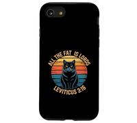 Funny Leviticus 3:16 Fat Cat Retro Saying Case for iPhone SE (2020) / 7/8