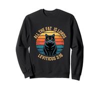 Funny Leviticus 3:16 Fat Cat Retro Saying Sweatshirt