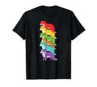 Funny LGBT Borzoi Rainbow Lesbian Gay Pride Womens Mens T-Shirt