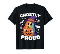 Funny LGBT Ghostly Proud Gay Pride Halloween Rainbow Ghost T-Shirt