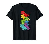 Funny LGBT Wolf Rainbow Lesbian Gay Pride Womens Mens T-Shirt