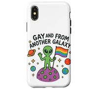 Funny LGBTQ+ Alien Pride Quote Outer Space Planet Design Case for iPhone X/XS