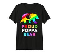 Funny LGBTQI Proud Poppa Bear Rainbow Gay Pride Men Women Premium T-Shirt