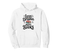 Funny Library Assistant Less Drama More Books Reading Pullover Hoodie