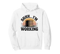 Funny Library Assistant Shhh I'm Working Pullover Hoodie
