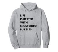 Funny Life Is Better With Crossword Puzzles Pullover Hoodie