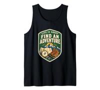 Funny Life is Short Find an Adventure for Outdoor Lovers Tank Top