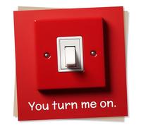 Funny Light Switch Card For Your Loved One - Birthday, Anniversary or Valentine's Card For Your Husband, Wife, Partner, Boyfriend - Made in UK