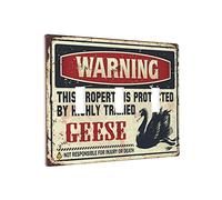 Funny Light Switch Cover Warning This Property Is Protected By A Highly Trained Geese Switch Wallplate Cover Chef Outlet Cover Wall Plate 3 Gang