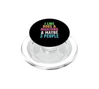 Funny Like Dogs and Mahjong and Maybe Three People PopSockets PopGrip for MagSafe