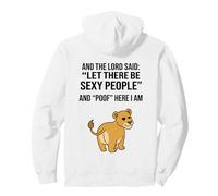 Funny Lion And The Lord Said Let There Be Sexy People Meme Pullover Hoodie
