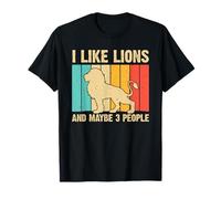 Funny Lion Design For Kids Men Women African Wildlife Safari T-Shirt