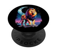 Funny Lion Lover Lion Owner Safari Zoo Sleep Lion Wildlife PopSockets Adhesive PopGrip