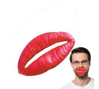 Funny Lips Props - Red Lips Prank Stuff Cosplay Props | Big LipsPrank Toys, Sausage Mouth Decor Facial Cover, Latex Photo Prop Funny Lip For Kids Adults