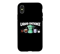 Funny Liquid Patience Coffee Moka Pot Kawaii Cartoon Art Case for iPhone X/XS