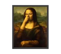 Funny Lisa Parody Wall Art, Pinching Nose Toilet Humor Poster, Bathroom Decor Aesthetic, Funny Wall Decor for Bathroom Home Decoration (8x10 Unframed)