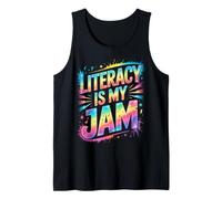 Funny Literacy My JAM Reading Coach Kindergarten Rocks ABCD Tank Top